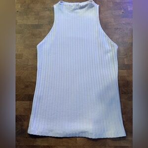Banana Republic White Ribbed Tank Top